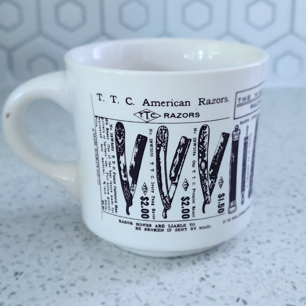 Sears White Razor Design Mug